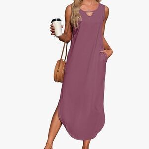 Elegant Mauve Maxi Dress SZ XL